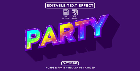 Party text effect style