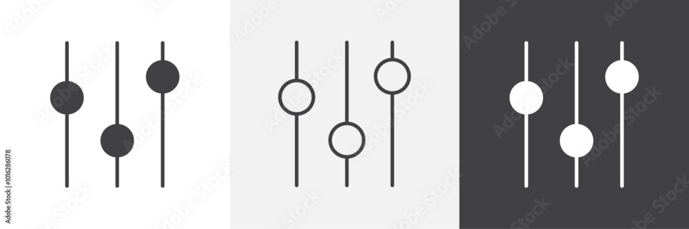 Poster Equalizer icon. for web ui designs