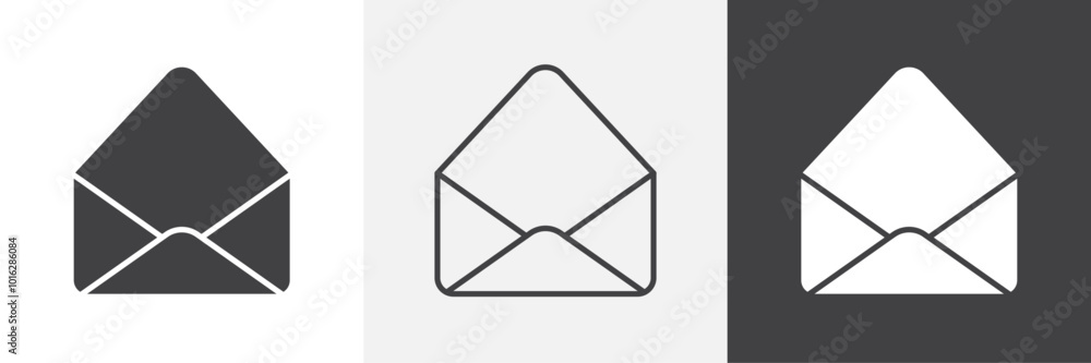 Aufkleber open envelope icon. for web ui designs