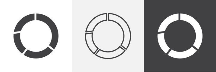 Donut chart icon. for web ui designs