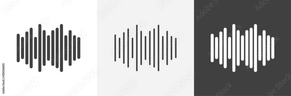 Poster sound wave icon. for web ui designs
