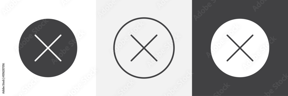Poster cancel icon. for web ui designs