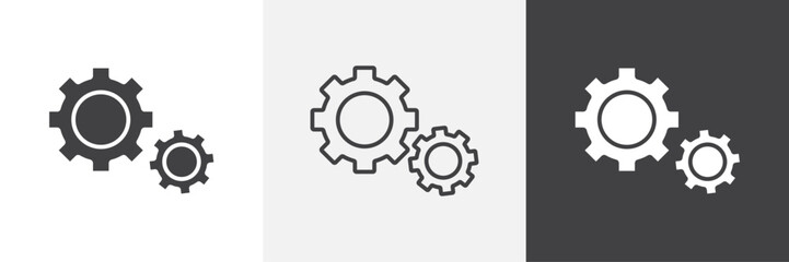 Gears icon. for web ui designs