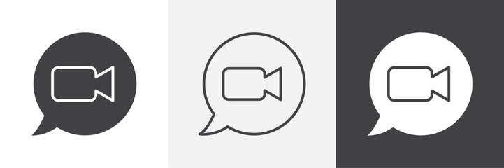 Fototapeta premium Video call icon. for web ui designs