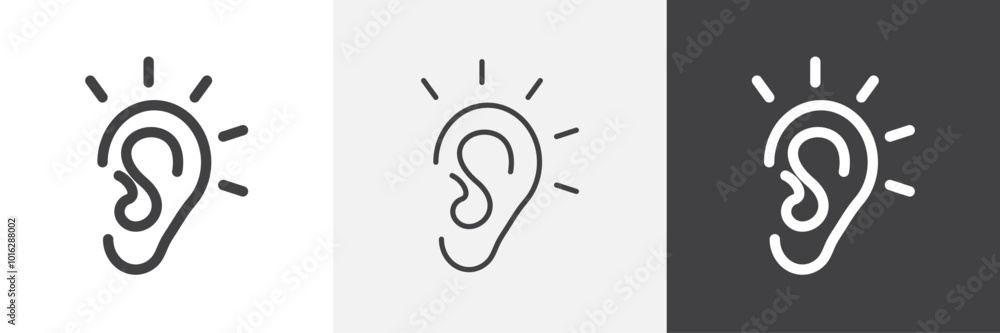 Poster listening icon. for web ui designs