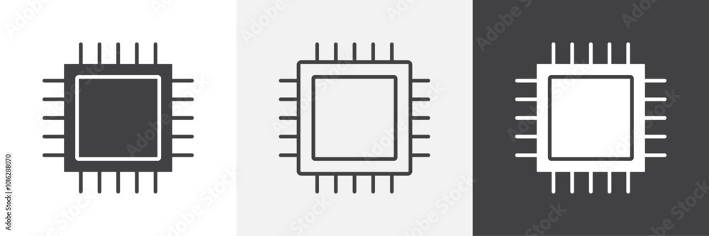 Poster cpu icon. for web ui designs