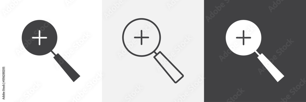 Poster zoom in icon. for web ui designs