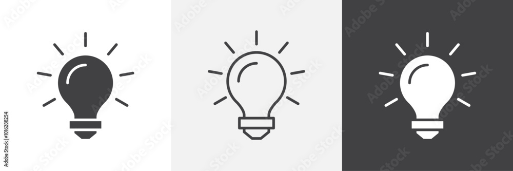 Poster light bulb icon. for web ui designs