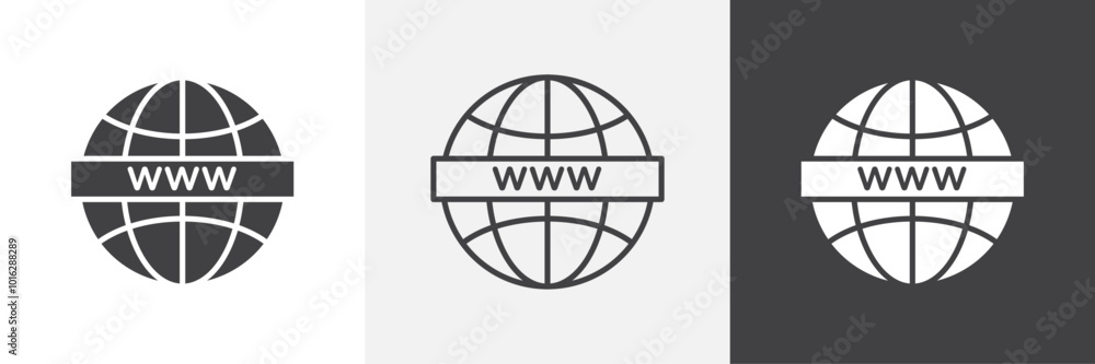 Aufkleber website globe icon. for web ui designs