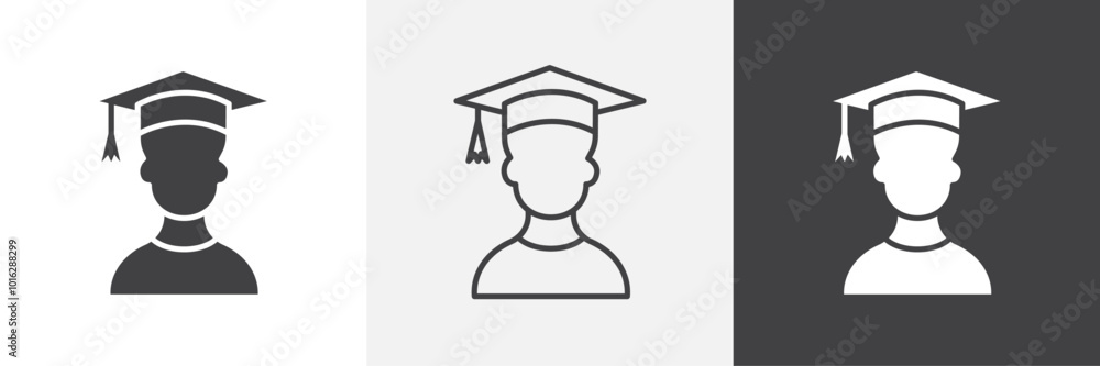 Poster student icon. for web ui designs