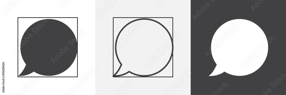 Poster speech bubble icon. for web ui designs