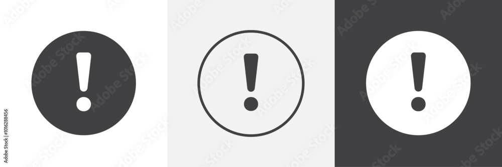 Poster exclamation button icon. for web ui designs