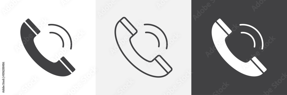 Poster phone call icon. for web ui designs