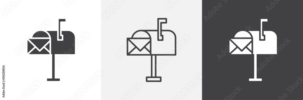 Aufkleber mailbox icon. for web ui designs