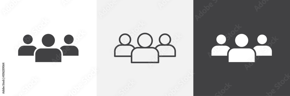 Poster group icon. for web ui designs