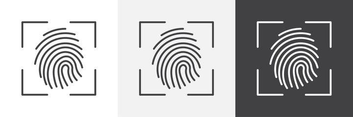 Fingerprint icon. for web ui designs