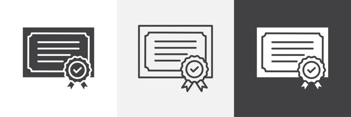 Certificate icon. for web ui designs