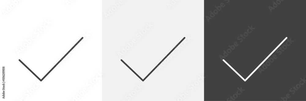 Poster checkmark icon. for web ui designs