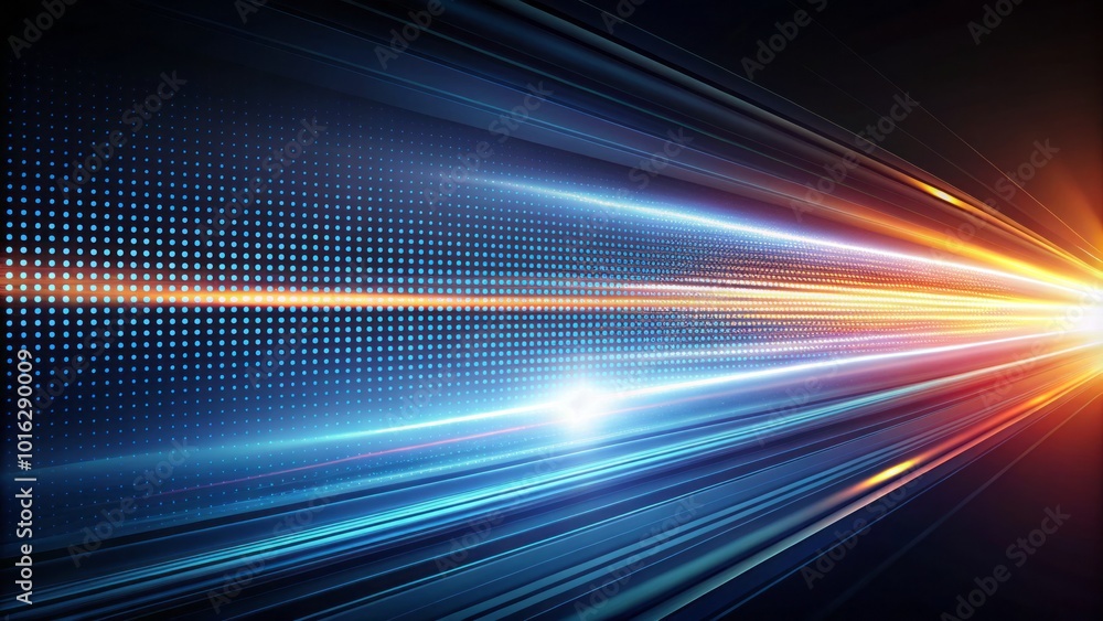 Aufkleber a vibrant halftone pattern of dynamic vector light motion lines symbolizes speed and cutting-edge te