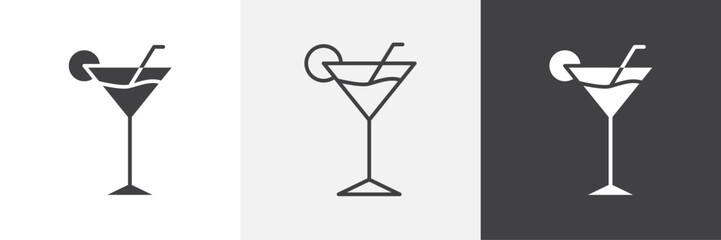 Cocktail icon. for web ui designs