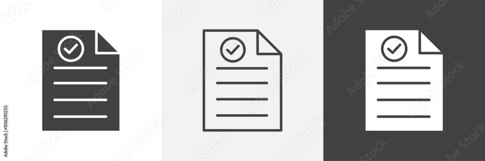 Aufkleber accept document icon. for web ui designs