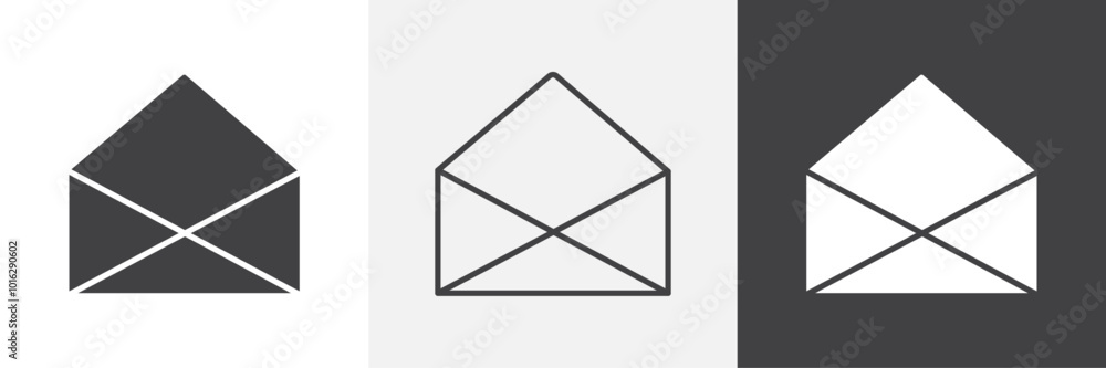 Aufkleber open envelope icon. for web ui designs