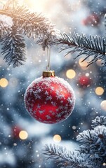 Old-fashioned greeting Christmas Card. ai generated