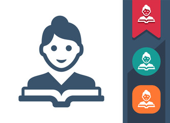 Reading, Learning, Library, Student Icon