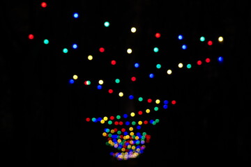 Christmas lights like a Christmas tree