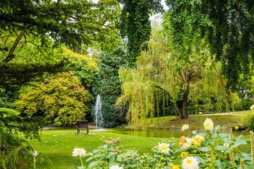 Le parc de la Mairie d'Épernay capital du vin de Champagne