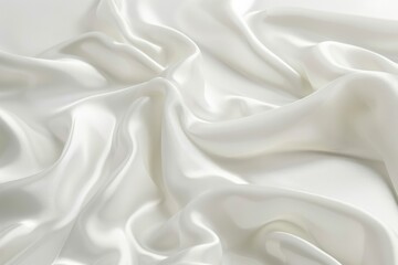 Fototapeta premium White silk, fabric, milky, for e-commerce use 白いシルク, 生地, ミルキー, eコマース用