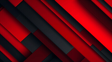 Fototapeta premium Bold red and black geometric abstract design with diagonal stripes for a modern and intense aesthetic.