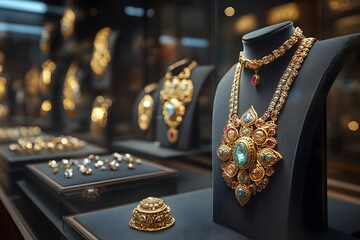 Antique Jewelry Exhibit Showcasing Timeless Craftsmanship and Precious Gems