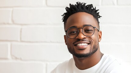 Cheerful Man Beaming with Happiness