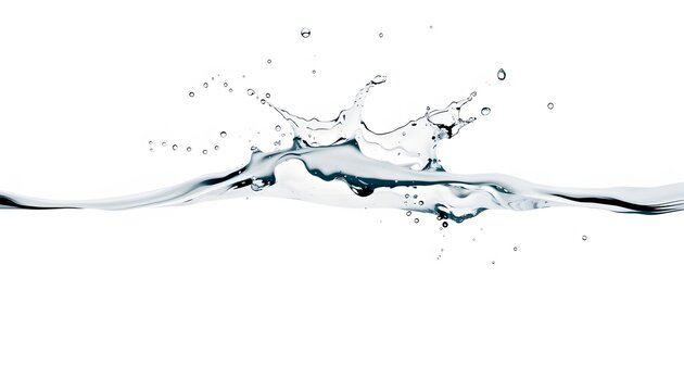 Water Splash Captured Against a Clean White Background