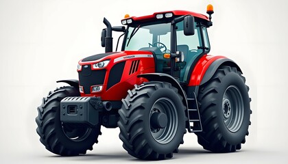 Powerful Red Agricultural Tractor for Modern Farming Operations Featuring Advanced Technology and Heavy-Duty Performance