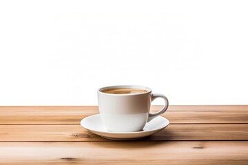 Obraz premium Coffee cup saucer table.