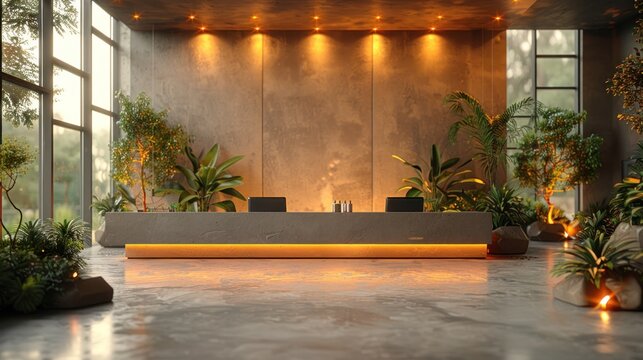 A friendly receptionist offering a client a complimentary coffee or drink in the waiting area of the cleaning service office - Powered by Adobe