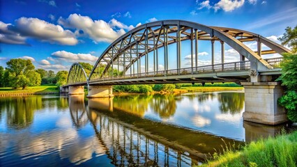 Obraz premium Medium shot of the Mottville Bridge in St. Joseph County, Michigan