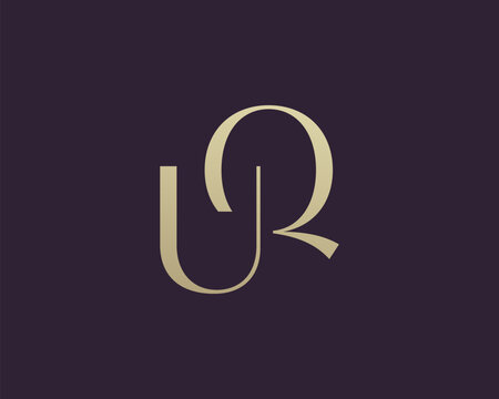 QU or QU letter logo icon design. Classic style luxury initials monogram.