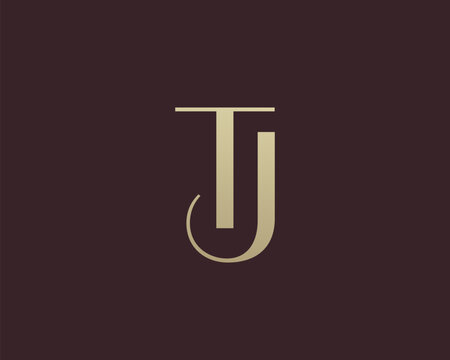 TJ letter logo icon design. Classic style luxury initials monogram.