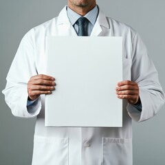 doctor holding blank clipboard
