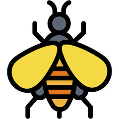 Vector Icon Bee, Insect, Honey, Beehive, Nature