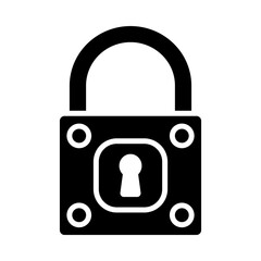 Padlock glyph icon