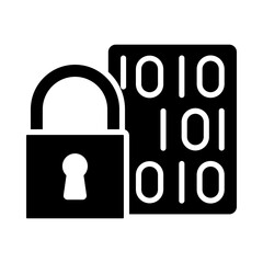 Encryption glyph icon