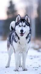 Naklejka premium siberian husky dog