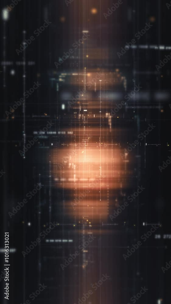 Poster futuristic metaverse, hi-tech digital data telemetry with encrypted numbers, display dynamic backgro