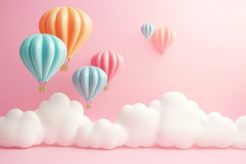 Balloons rainbow backgrounds pink.