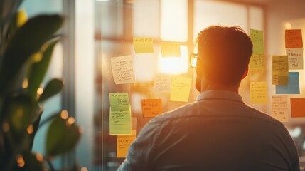 Creative Brainstorming Session in Progress with Notes