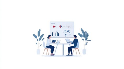 Team of Marketers Collaborating in Modern Office